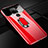 Hard Rigid Plastic Matte Finish Case Cover with Magnetic Finger Ring Stand A01 for Huawei Nova 5i Pro Red