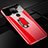 Hard Rigid Plastic Matte Finish Case Cover with Magnetic Finger Ring Stand A01 for Huawei Nova 5z Red