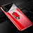 Hard Rigid Plastic Matte Finish Case Cover with Magnetic Finger Ring Stand A01 for Huawei Nova 6 5G Red