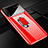 Hard Rigid Plastic Matte Finish Case Cover with Magnetic Finger Ring Stand A01 for Huawei Y9s Red