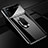 Hard Rigid Plastic Matte Finish Case Cover with Magnetic Finger Ring Stand A01 for Oppo F15 Black