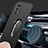 Hard Rigid Plastic Matte Finish Case Cover with Magnetic Finger Ring Stand A01 for Realme Q2 5G