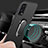 Hard Rigid Plastic Matte Finish Case Cover with Magnetic Finger Ring Stand A01 for Realme V15 5G