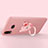 Hard Rigid Plastic Matte Finish Case Cover with Magnetic Finger Ring Stand A01 for Samsung Galaxy A6s