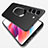 Hard Rigid Plastic Matte Finish Case Cover with Magnetic Finger Ring Stand A01 for Samsung Galaxy S21 FE 5G