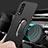 Hard Rigid Plastic Matte Finish Case Cover with Magnetic Finger Ring Stand A01 for Vivo Y20