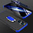 Hard Rigid Plastic Matte Finish Case Cover with Magnetic Finger Ring Stand GK1 for Oppo A96 5G Blue and Black