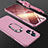 Hard Rigid Plastic Matte Finish Case Cover with Magnetic Finger Ring Stand GK1 for Oppo A96 5G Rose Gold