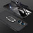 Hard Rigid Plastic Matte Finish Case Cover with Magnetic Finger Ring Stand GK1 for Oppo F21 Pro 5G Black