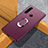 Hard Rigid Plastic Matte Finish Case Cover with Magnetic Finger Ring Stand K01 for Xiaomi Redmi Note 8 (2021) Red