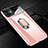 Hard Rigid Plastic Matte Finish Case Cover with Magnetic Finger Ring Stand P01 for Apple iPhone 11 Rose Gold