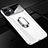 Hard Rigid Plastic Matte Finish Case Cover with Magnetic Finger Ring Stand P01 for Apple iPhone 11 White