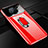 Hard Rigid Plastic Matte Finish Case Cover with Magnetic Finger Ring Stand P01 for Oppo Ace2 Red