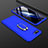 Hard Rigid Plastic Matte Finish Case Cover with Magnetic Finger Ring Stand P01 for Oppo R17 Neo Blue