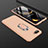 Hard Rigid Plastic Matte Finish Case Cover with Magnetic Finger Ring Stand P01 for Oppo R17 Neo Gold