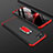 Hard Rigid Plastic Matte Finish Case Cover with Magnetic Finger Ring Stand P01 for Oppo R17 Neo Red and Black