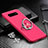 Hard Rigid Plastic Matte Finish Case Cover with Magnetic Finger Ring Stand P01 for Samsung Galaxy S10 Plus Hot Pink