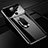 Hard Rigid Plastic Matte Finish Case Cover with Magnetic Finger Ring Stand P01 for Xiaomi Redmi Note 9 Black