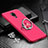 Hard Rigid Plastic Matte Finish Case Cover with Magnetic Finger Ring Stand P02 for Huawei Mate 20 X 5G Hot Pink