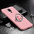 Hard Rigid Plastic Matte Finish Case Cover with Magnetic Finger Ring Stand P02 for Huawei Mate 20 X 5G Rose Gold