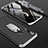 Hard Rigid Plastic Matte Finish Case Cover with Magnetic Finger Ring Stand P02 for Huawei P20 Lite (2019) Silver and Black