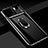 Hard Rigid Plastic Matte Finish Case Cover with Magnetic Finger Ring Stand P02 for Xiaomi Redmi Note 8 Pro Black