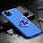 Hard Rigid Plastic Matte Finish Case Cover with Magnetic Finger Ring Stand P03 for Apple iPhone 11 Pro Blue