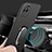 Hard Rigid Plastic Matte Finish Case Cover with Magnetic Finger Ring Stand S01 for Realme V11 5G