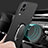 Hard Rigid Plastic Matte Finish Case Cover with Magnetic Finger Ring Stand S01 for Vivo iQOO 7 5G