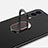 Hard Rigid Plastic Matte Finish Case Cover with Magnetic Finger Ring Stand S01 for Vivo T1x 5G