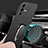 Hard Rigid Plastic Matte Finish Case Cover with Magnetic Finger Ring Stand S01 for Vivo V23 5G