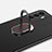 Hard Rigid Plastic Matte Finish Case Cover with Magnetic Finger Ring Stand S01 for Vivo V23e