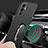 Hard Rigid Plastic Matte Finish Case Cover with Magnetic Finger Ring Stand S01 for Vivo Y75 4G