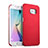 Hard Rigid Plastic Matte Finish Case for Samsung Galaxy S6 Edge SM-G925 Red