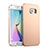 Hard Rigid Plastic Matte Finish Cover for Samsung Galaxy S6 Edge SM-G925 Gold