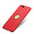 Hard Rigid Plastic Matte Finish Cover with Finger Ring Stand A02 for Huawei Honor V8 Red