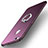 Hard Rigid Plastic Matte Finish Cover with Finger Ring Stand A03 for Huawei GR3 (2017) Purple