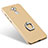 Hard Rigid Plastic Matte Finish Cover with Finger Ring Stand for Huawei Enjoy 6S Gold