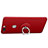 Hard Rigid Plastic Matte Finish Cover with Finger Ring Stand for Huawei Honor V8 Red