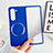 Hard Rigid Plastic Matte Finish Frameless Case Back Cover with Mag-Safe Magnetic BH1 for Samsung Galaxy Z Fold5 5G Blue