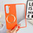 Hard Rigid Plastic Matte Finish Frameless Case Back Cover with Mag-Safe Magnetic BH1 for Samsung Galaxy Z Fold5 5G Orange