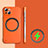 Hard Rigid Plastic Matte Finish Frameless Case Back Cover with Mag-Safe Magnetic for Apple iPhone 13 Orange