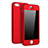 Hard Rigid Plastic Matte Finish Front and Back Case 360 Degrees Cover for Apple iPhone 5 Red