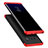 Hard Rigid Plastic Matte Finish Front and Back Cover 360 Degrees Q01 for Samsung Galaxy Note 8 Duos N950F Red and Black