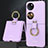 Hard Rigid Plastic Matte Finish Front and Back Cover Case 360 Degrees AC2 for Huawei P50 Pocket Purple