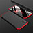 Hard Rigid Plastic Matte Finish Front and Back Cover Case 360 Degrees for Apple iPhone XR Red and Black