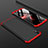 Hard Rigid Plastic Matte Finish Front and Back Cover Case 360 Degrees for Huawei Enjoy 9 Red and Black