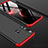 Hard Rigid Plastic Matte Finish Front and Back Cover Case 360 Degrees for Huawei Enjoy 9s Red and Black