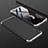 Hard Rigid Plastic Matte Finish Front and Back Cover Case 360 Degrees for Huawei Honor 8A Silver