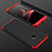 Hard Rigid Plastic Matte Finish Front and Back Cover Case 360 Degrees for Huawei Honor 9 Lite Red and Black